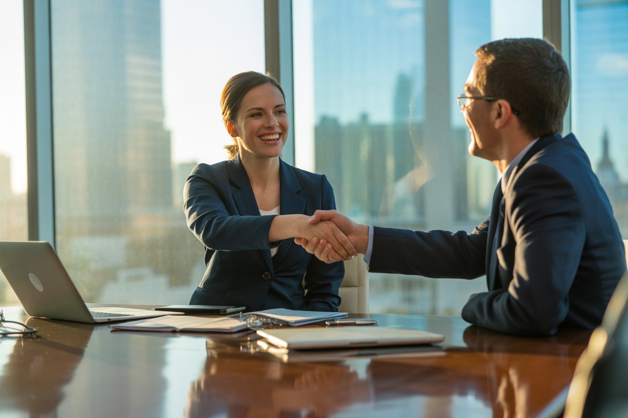 professionals shaking hands