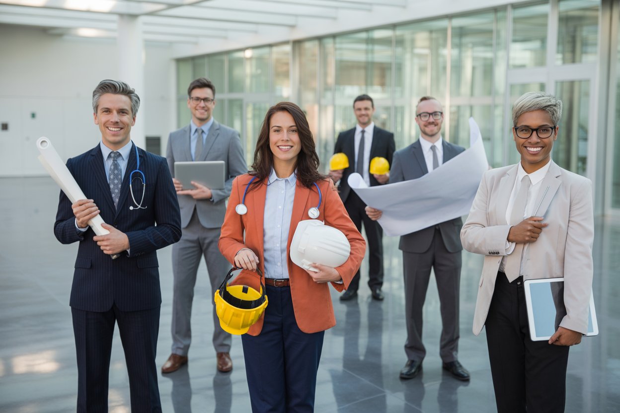 variety of professionals from different industries